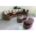 Natural Water Hyacinth C-Shape Sofa Set for Indoor Furniture